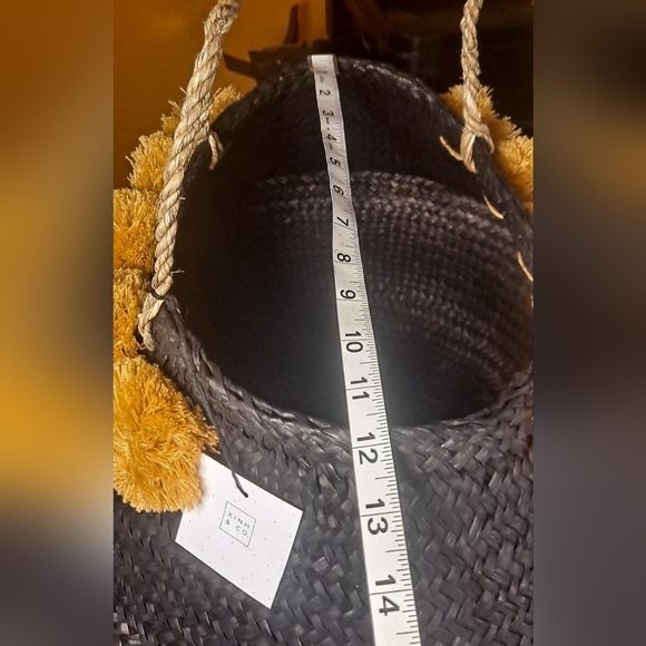 🟠Natural Seagrass Basket Black - Picture 6 of 7